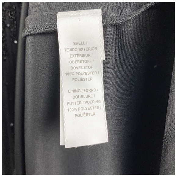 NWT Adrianna Papell Black Beaded Gown Size 8 - Picture 10 of 12